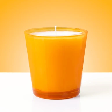 6 oz Orange Glass Candle Jar (Case of 12)